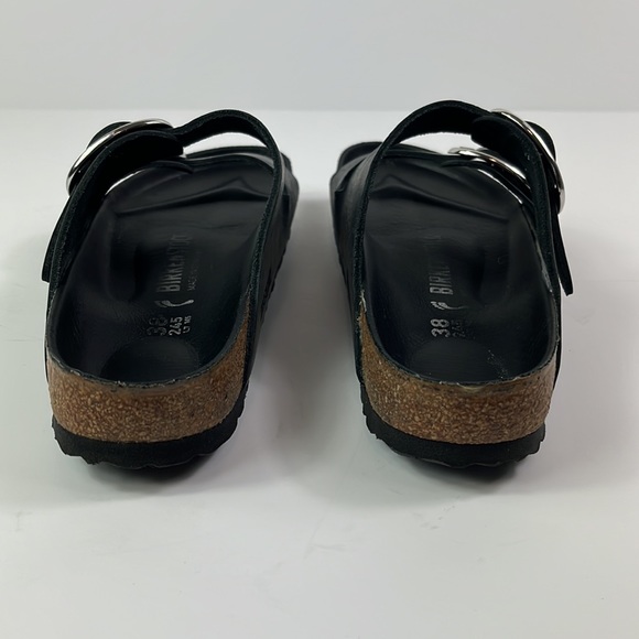 Birkenstock Arizona Oiled Leather  EU38 245 L7 M5 Narrow Black Germany Sandals - Picture 5 of 10